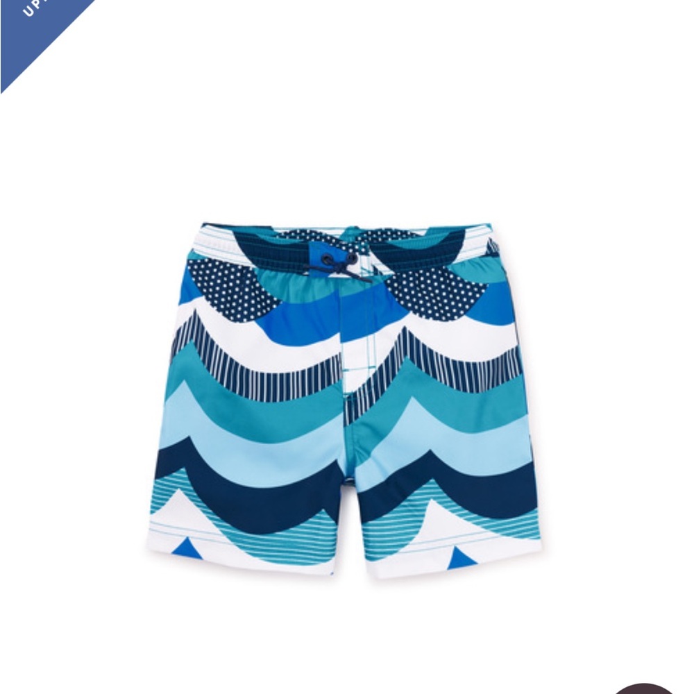 Never worn Kids Blue Wave Pattern Shorts